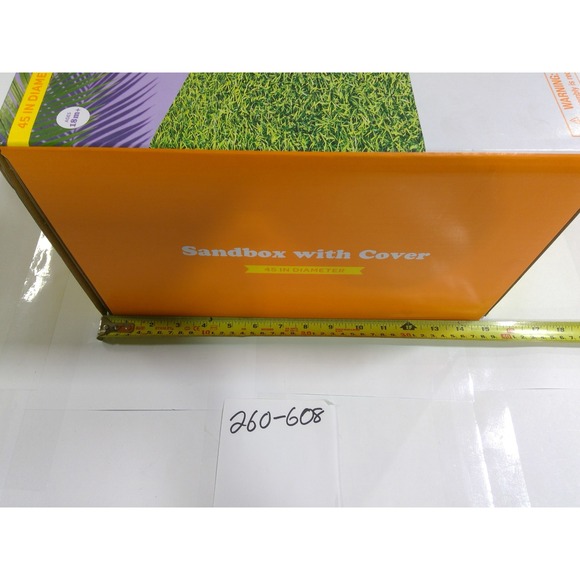 Sun Squad Sandbox with Cover Kids Toddler 45in Multicolor NEW 18m+ Backyard Toy - Picture 9 of 9